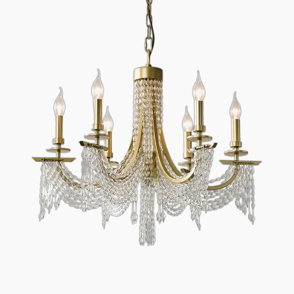 Nordic Modern Gold Ring Baroque Crystal Chandelier