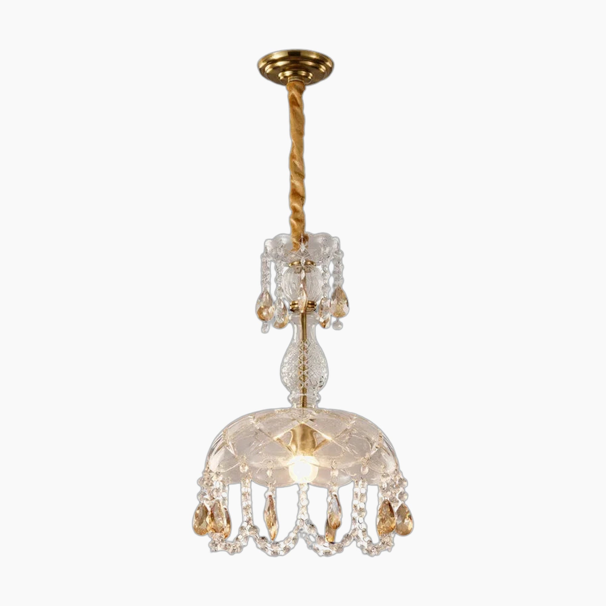 Crystal Chandelier with Suspended LED Lighting