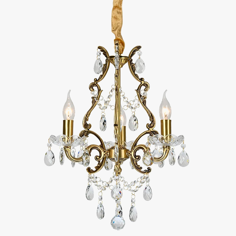 Vintage Crystal Chandelier with Elegant Beads Loft Decor