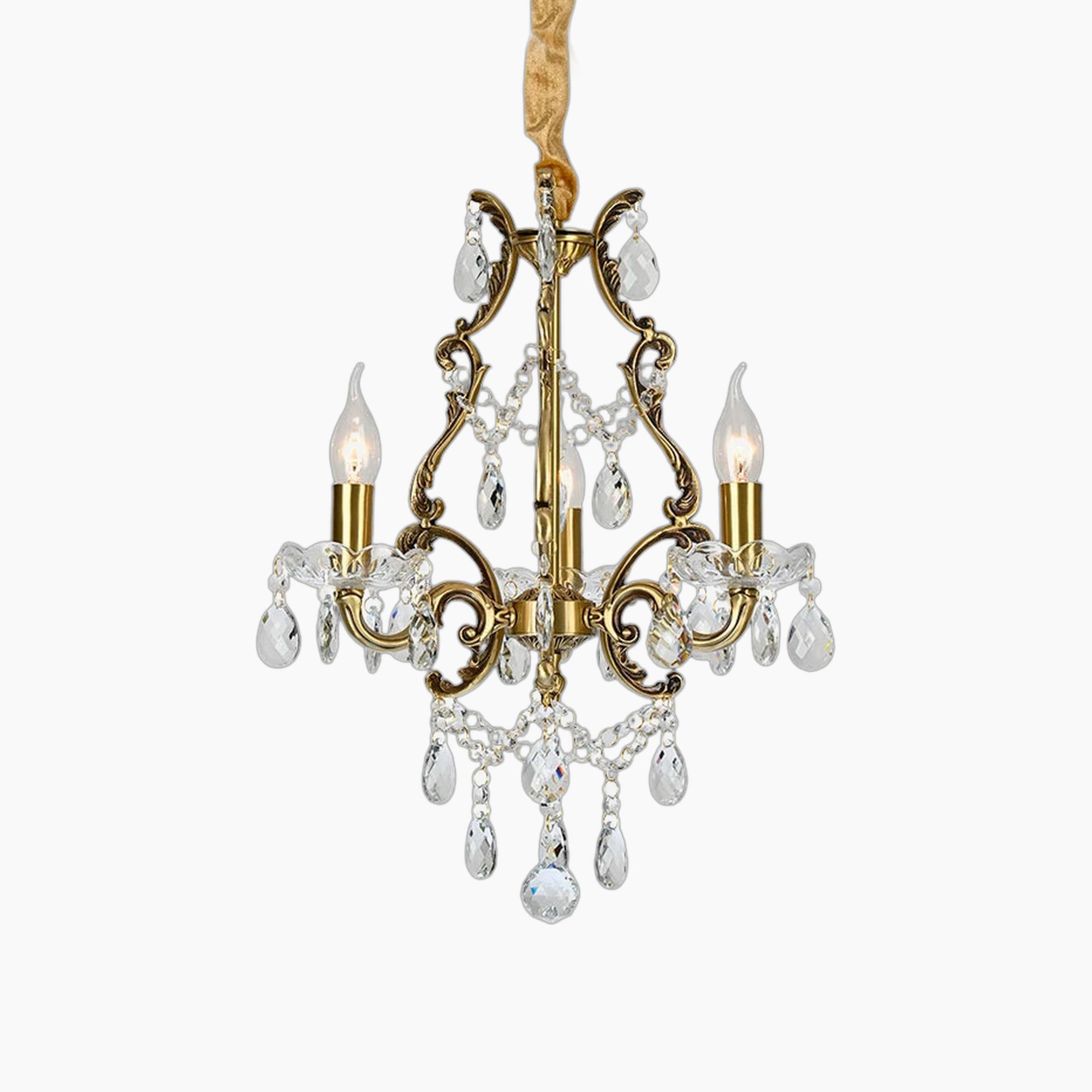 Vintage Crystal Chandelier with Elegant Beads Loft Decor