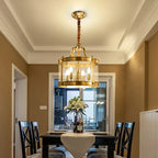 Maison Ornate Luxury Crystal Living Room Chandelier dazzles overhead, featuring intricate crystal detailing and elegant lighting.