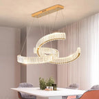 Maison Ornate Postmodern Design Crystal Stainless Steel Chandelier with elegant gold finish, sparkling crystal accents.