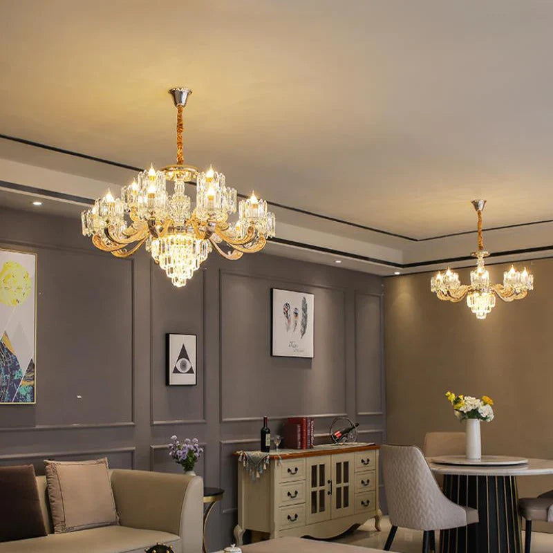 lustre en cristal éclairage pour intérieur élégant 