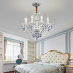 Maison Ornate Baroque Crystal Chandelier with golden accents, elegant crystal details and intricate decorative design.