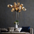 Maison Ornate Modern Nordic Crystal Glass Bedroom Chandelier, elegant design with sparkling crystal elements.