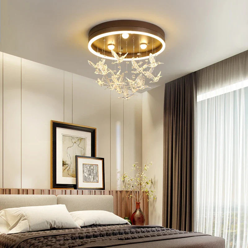 Maison Ornate Modern Crystal Ball Chandelier—romantic LED lighting with sparkling crystal ball accents.