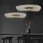 Two Maison Ornate Luxury Crystal Chandelier Modern LEDs, featuring intricate crystal details and elegant illumination.