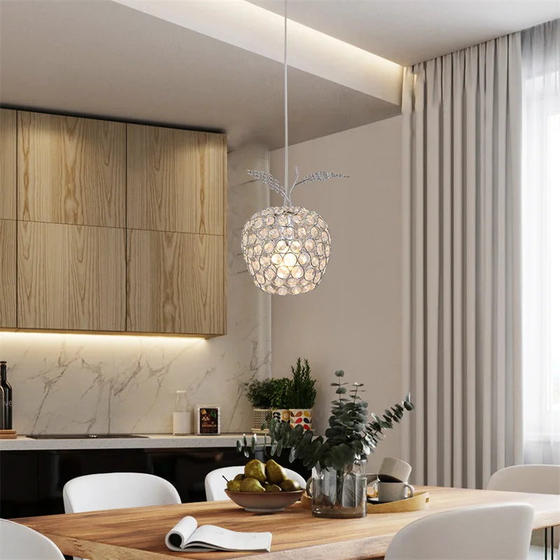 Maison Ornate Modern Crystal Chandelier with E27 socket, elegant lighting for contemporary interiors.
