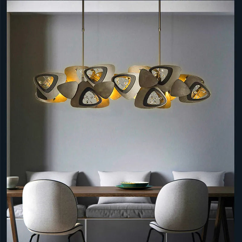 Maison Ornate Postmodern Crystal Ball Chandelier Artistic Pendant, glowing with elegant contemporary style.