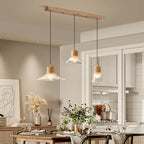 Maison Ornate Modern Crystal Chandelier with striped glass detailing, elegant and decorative lighting fixture.