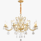 Vintage Crystal Art Deco Dining Room Chandelier