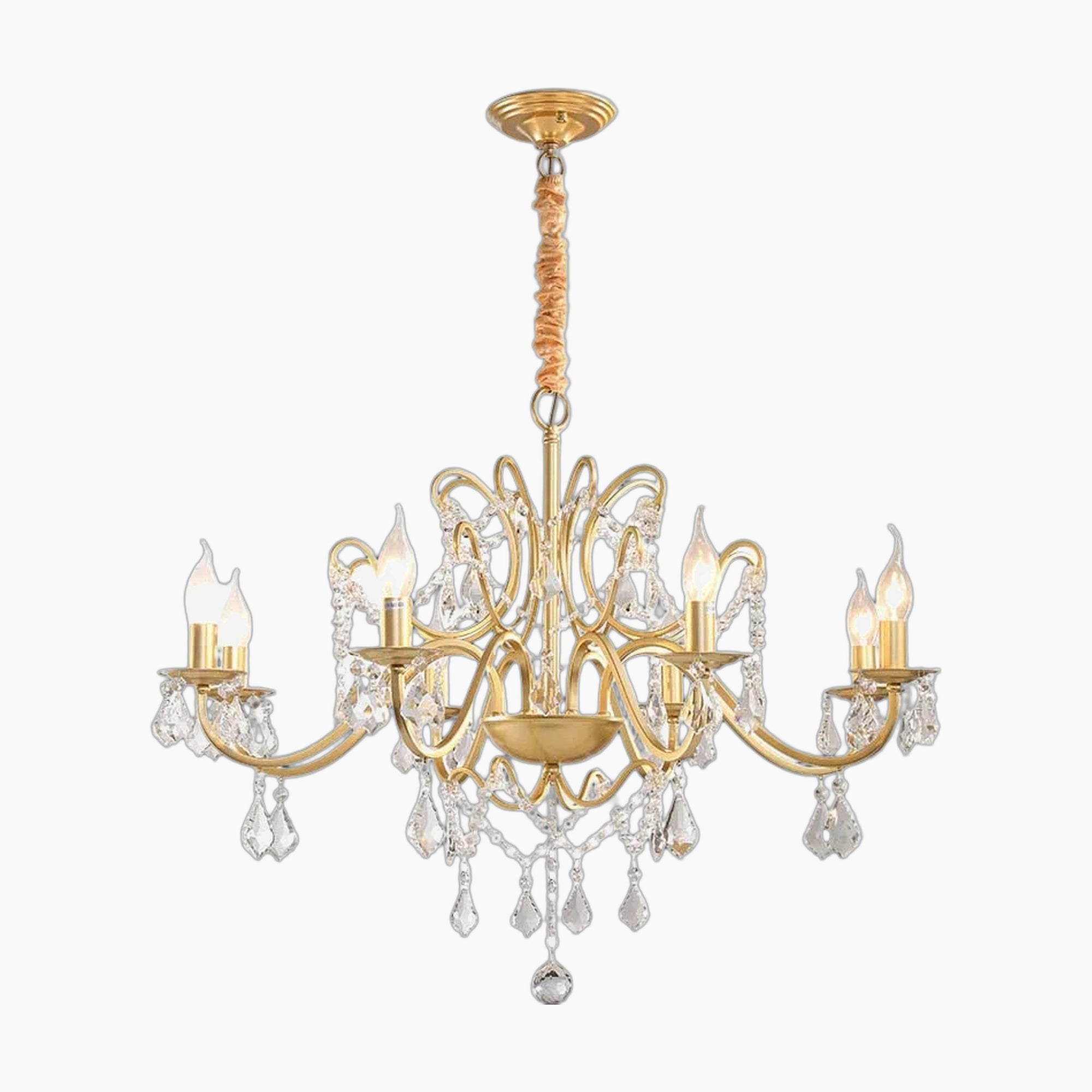 Vintage Crystal Art Deco Dining Room Chandelier