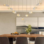 Maison Ornate Luxury Modern Crystal Chandelier with glass tassels and integrated LED lighting.