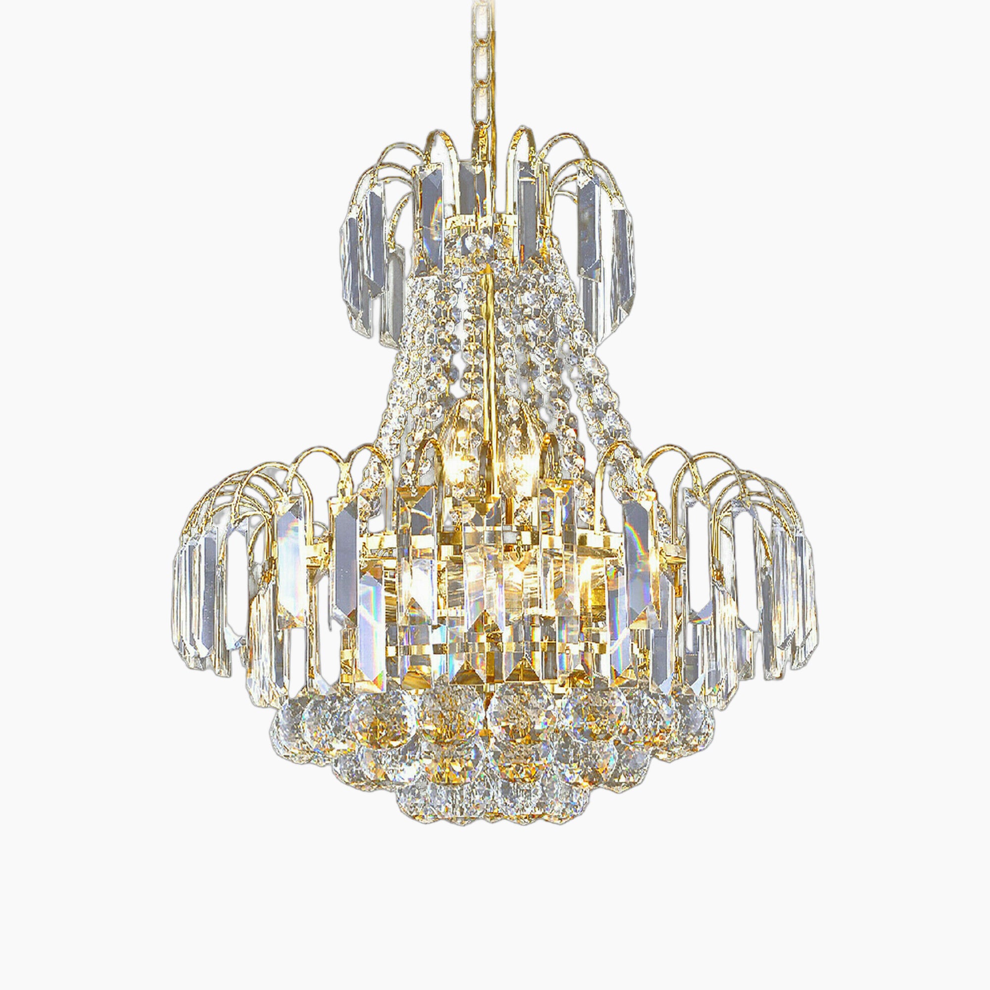 60 cm Golden Crystal Dining Room Chandelier Modern Style