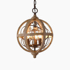 Maison Ornate Art Deco Crystal Chandelier with solid wood suspension and crystal accents, chain-hung.