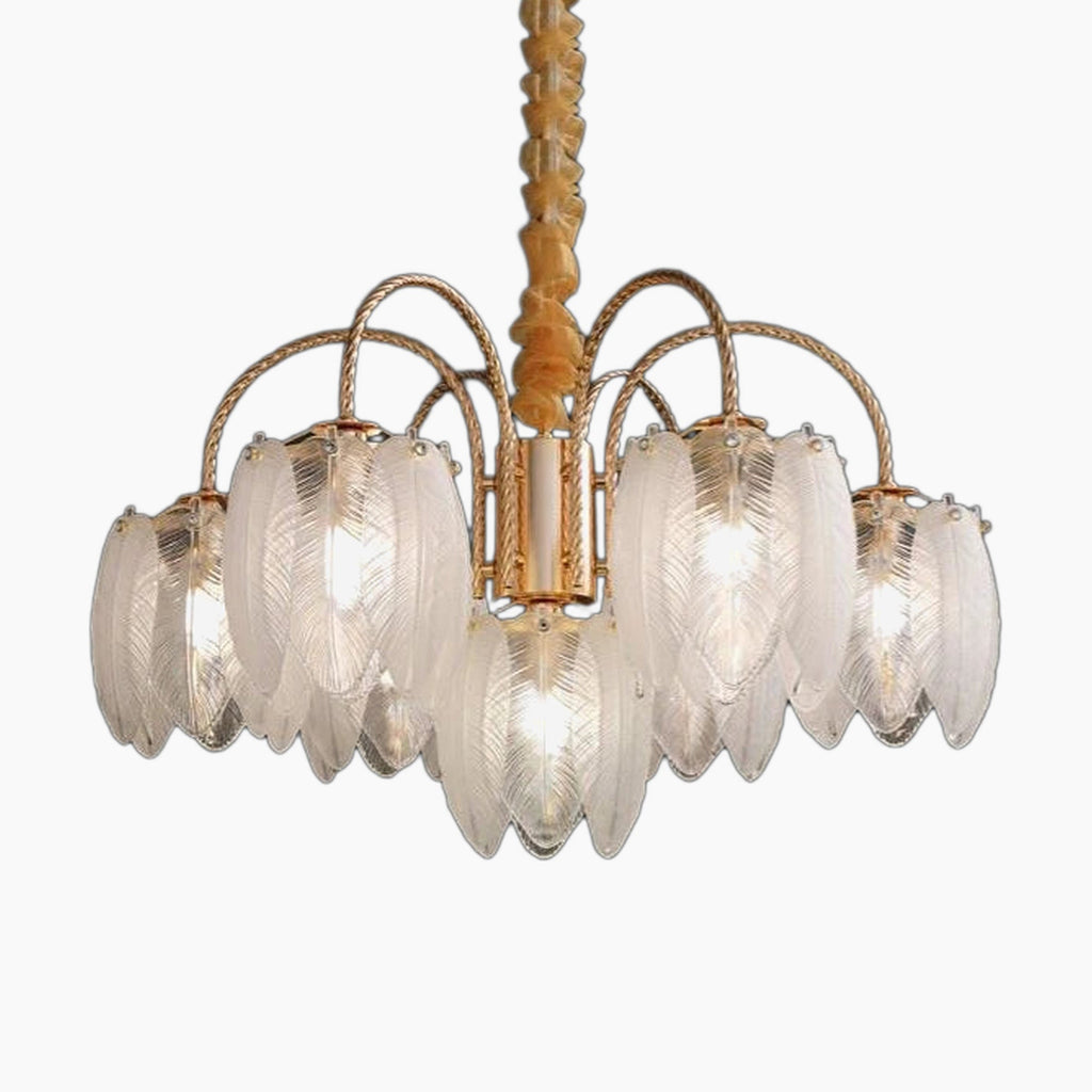 Art Deco Crystal Chandelier with LED Modern Suspension