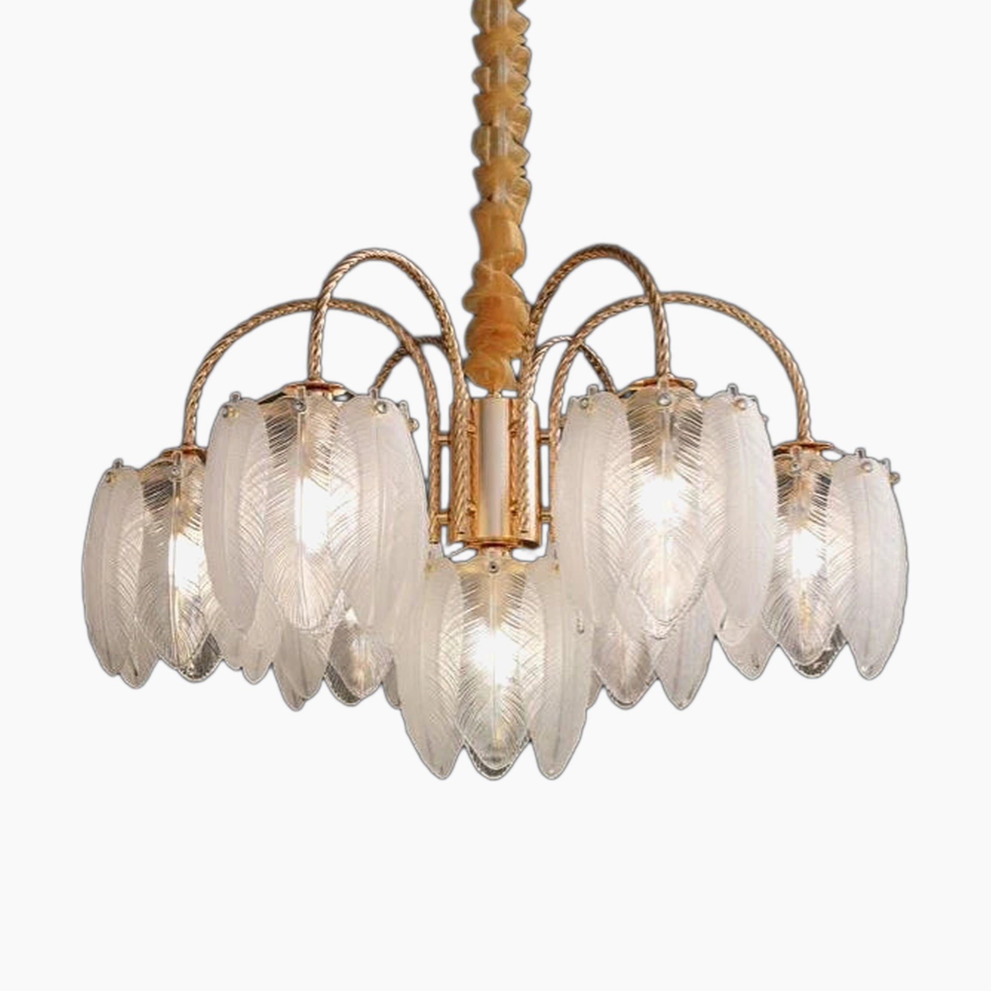 Art Deco Crystal Chandelier with LED Modern Suspension