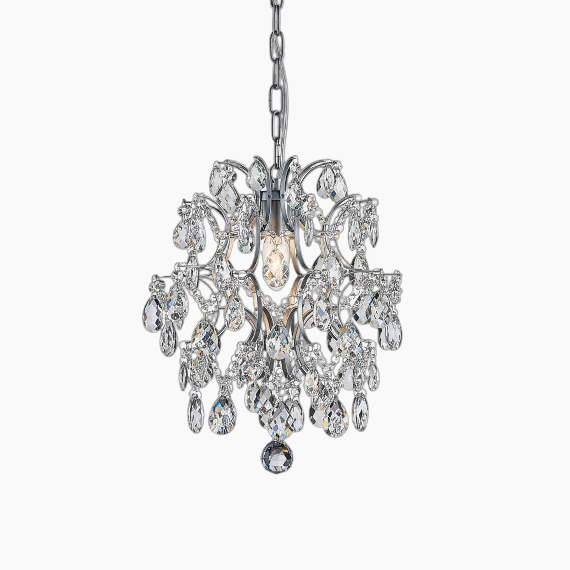 Modern Gold Crystal Dining Room Chandelier with Drops
