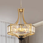 Maison Ornate Elegant Five-Light Chandelier E14 with clear glass crystal accents, decorative and luminous.