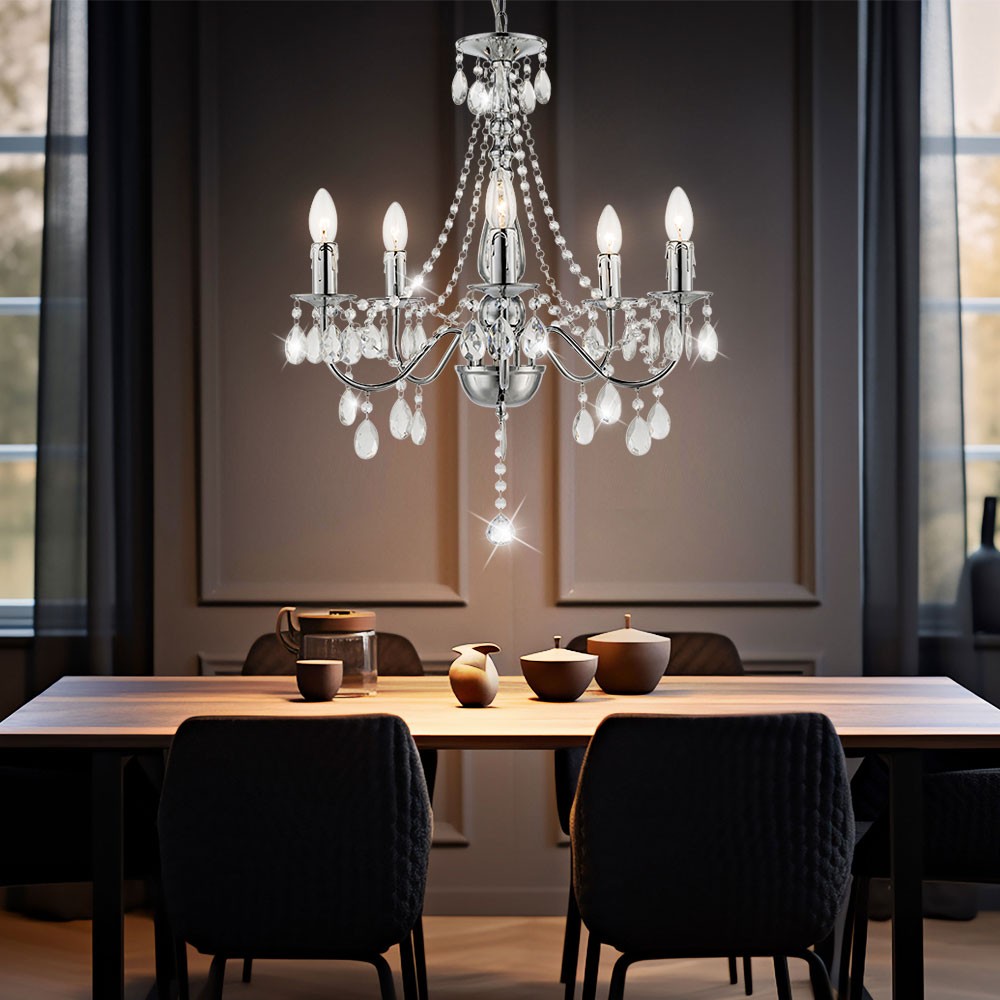 Maison ornate crystal chandelier with dazzling crystals and intricate detailing, perfect for elegant lighting displays.