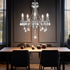 Maison ornate crystal chandelier with dazzling crystals and intricate detailing, perfect for elegant lighting displays.