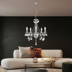 Maison Ornate Crystal Chandelier features sparkling decorations, providing elegant, luxurious lighting as a statement piece.