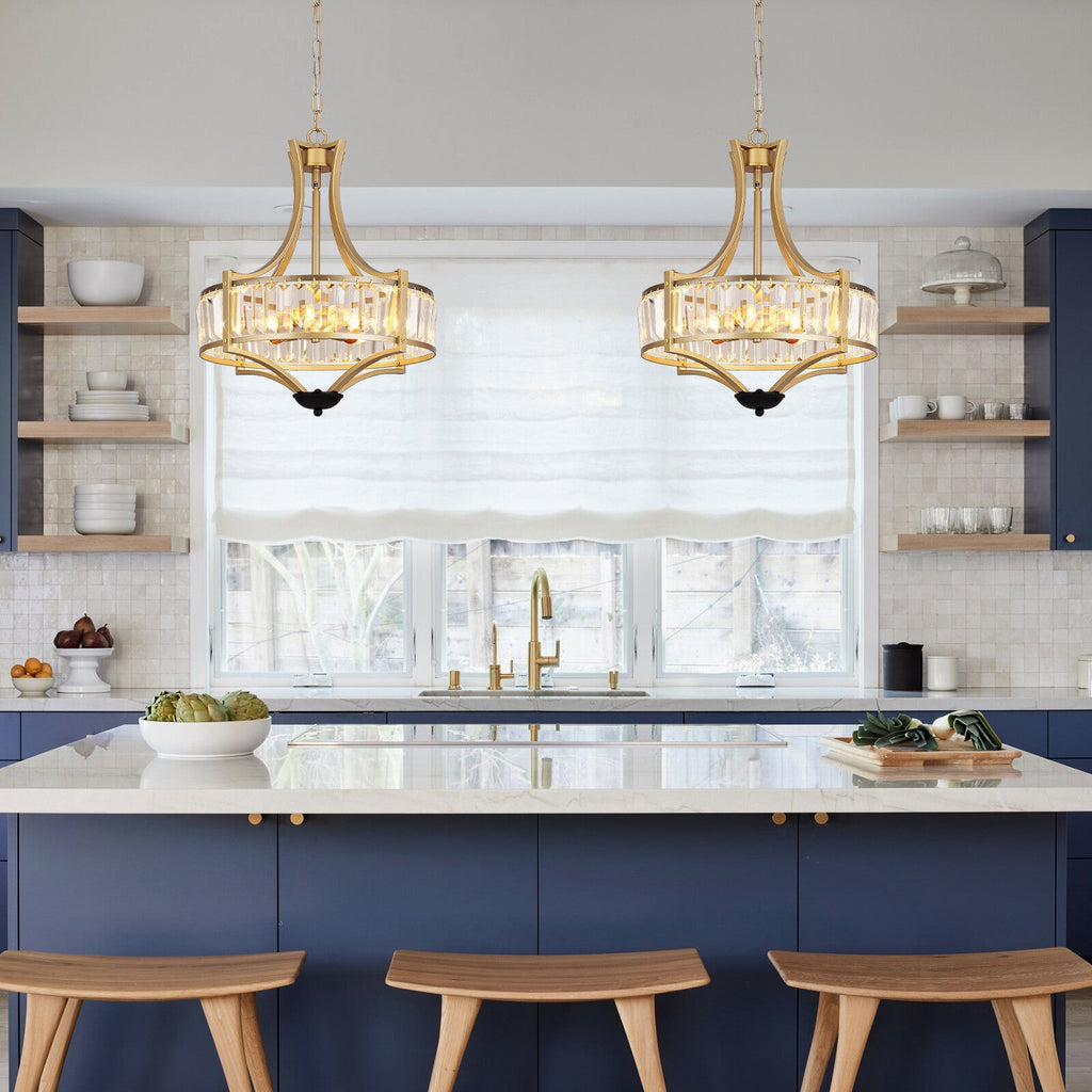 Maison Ornate Elegant Five-Light Glass Crystal Chandelier E14, striking glass and crystal pendant lighting fixture.