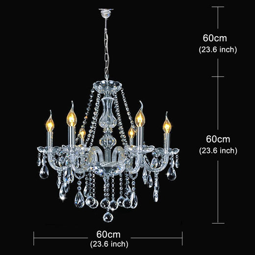 Maria Theresia Kristall Kronleuchter, klare K9 Kristallglas Deckenleuchte mit-