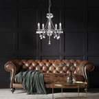 Maison Ornate Crystal Chandelier with intricate crystal detailing, elegantly designed to enhance ambient lighting.