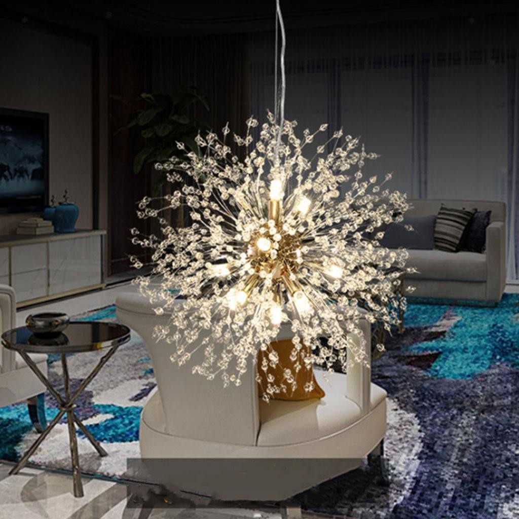 Maison Ornate Modern Crystal Chandelier with elegant iron structure and sparkling modern crystal accents.