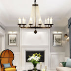 Maison Ornate K9 Crystal Grand Chandelier with Black Metal Frame, elegant crystal arrangement and modern design.