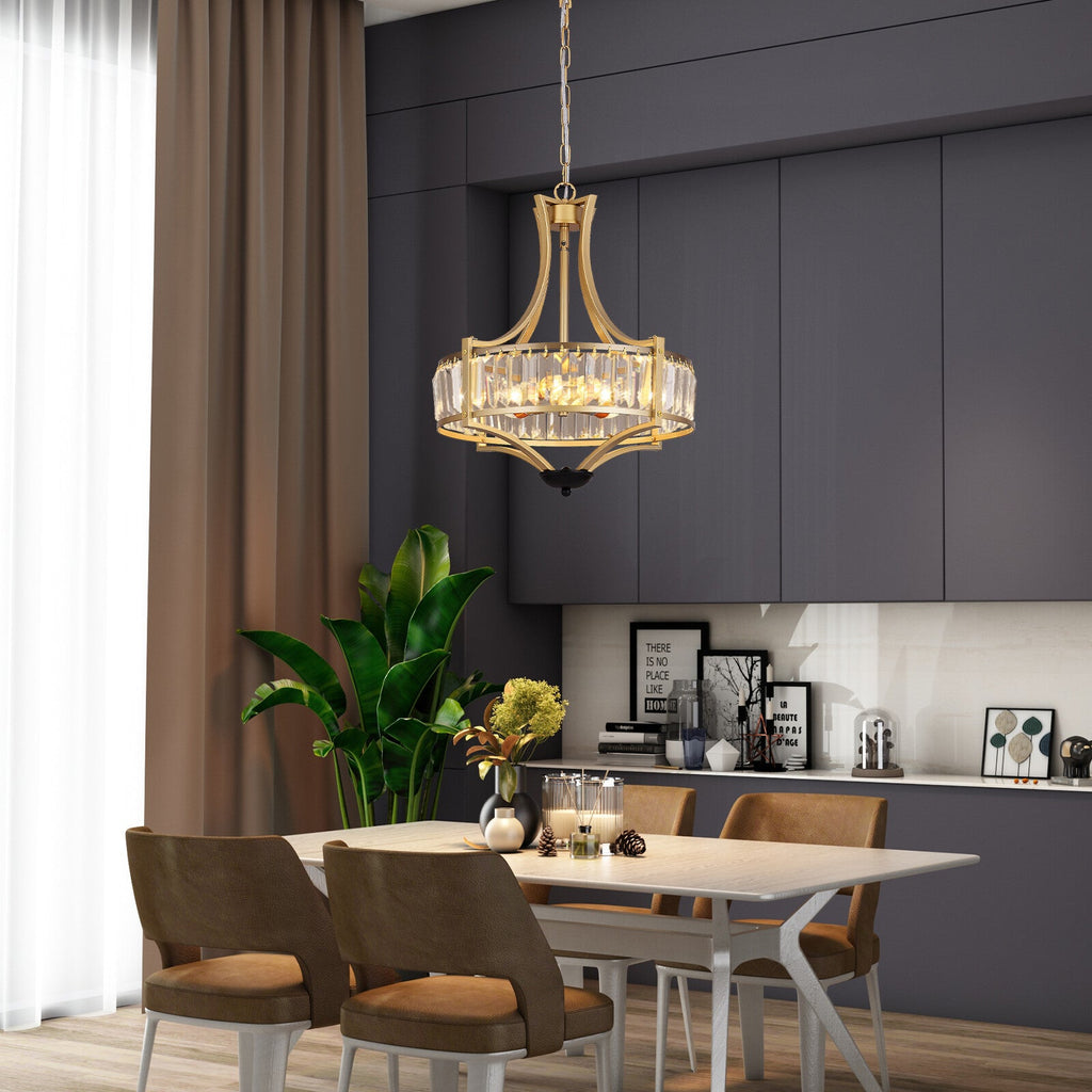 Maison Ornate Elegant Five-Light Glass Crystal Chandelier E14 with elegant crystal accents, modern design.