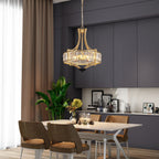 Maison Ornate Elegant Five-Light Glass Crystal Chandelier E14 with elegant crystal accents, modern design.