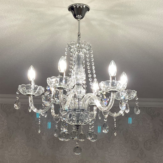 Maria Theresia Kristall Kronleuchter, klare K9 Kristallglas Deckenleuchte mit-