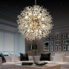 Maison Ornate Modern Crystal Ball Chandelier with a burst-of-crystals design, elegant and radiant.