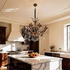 Maison Ornate Gold Multi-Arm Crystal Chandelier, elegant modern style with sparkling crystal accents.