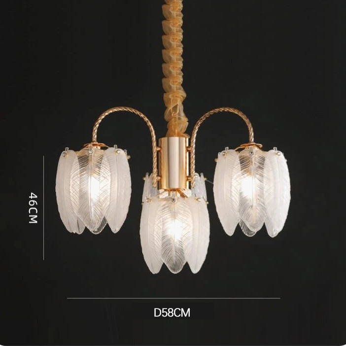 Art Deco Crystal Chandelier with LED Modern Suspension