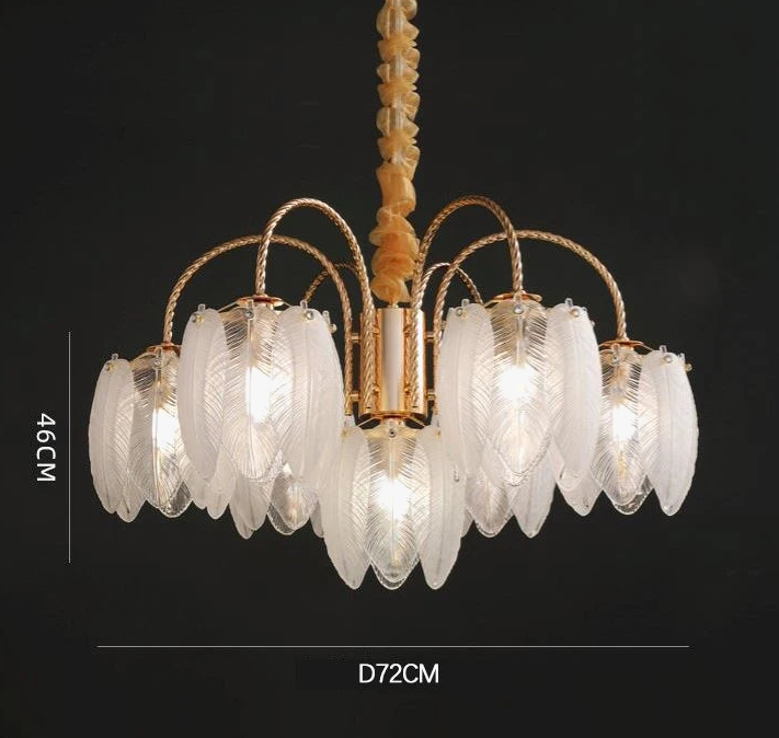 Art Deco Crystal Chandelier with LED Modern Suspension