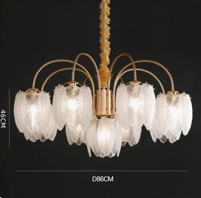 Art Deco Crystal Chandelier with LED Modern Suspension