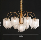 Art Deco Crystal Chandelier with LED Modern Suspension