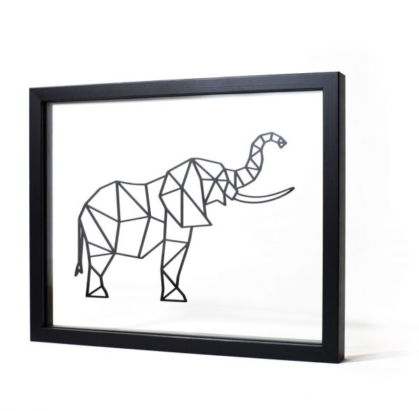 Cadre géométrique design Elephant - Ornaté